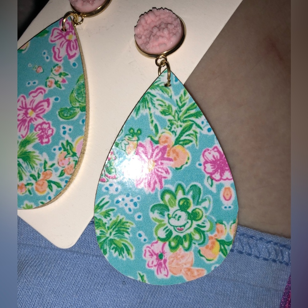 Lilly Pulitzer Inspired Disney Earrings